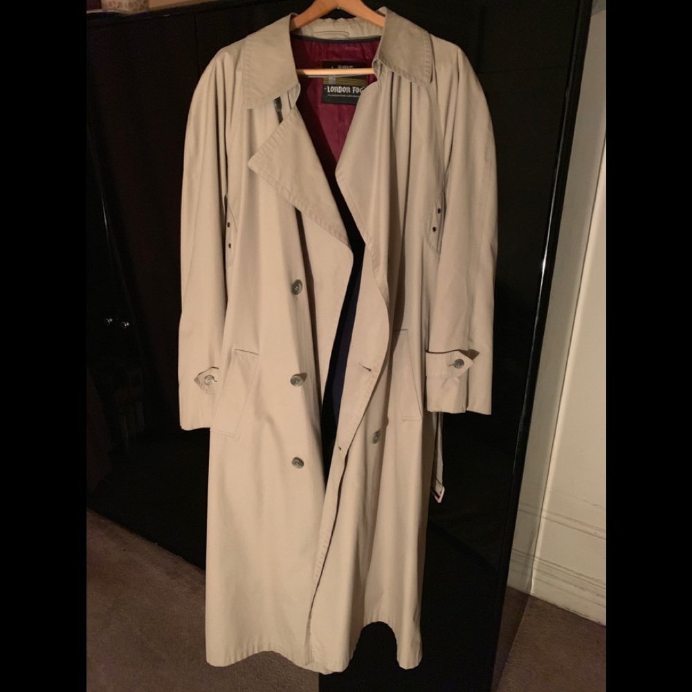Towne London Fog Trench Coat Khaki  Size 40L